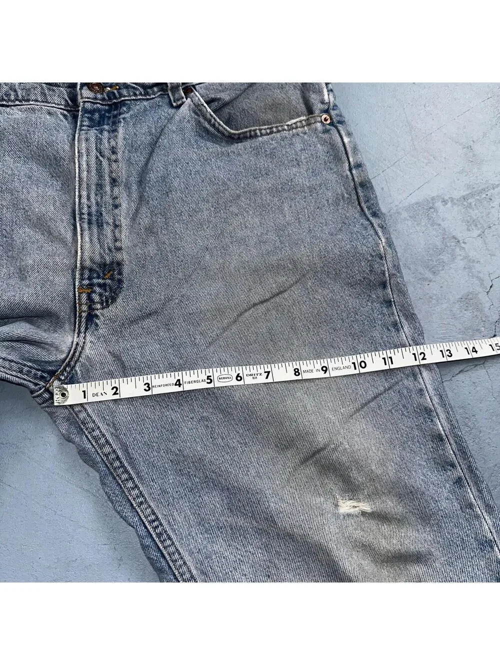 Levis 505 Vintage 90s Mexico Orange Tab Jeans 38x32 Blue Light Wash Act 36x30